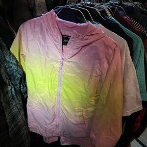 Pink and Yellow Ombre Jacket windbreaker
